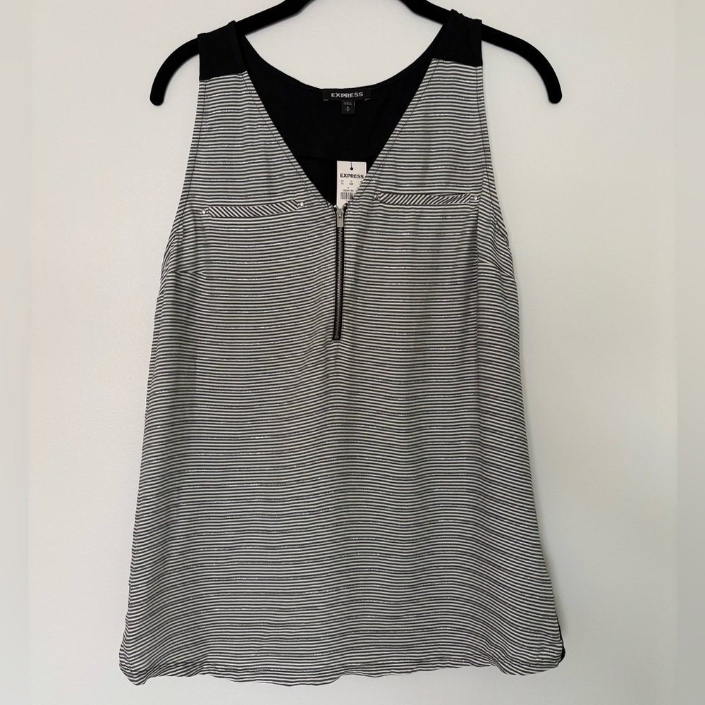 Black and White Striped Top